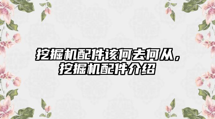 挖掘機配件該何去何從，挖掘機配件介紹