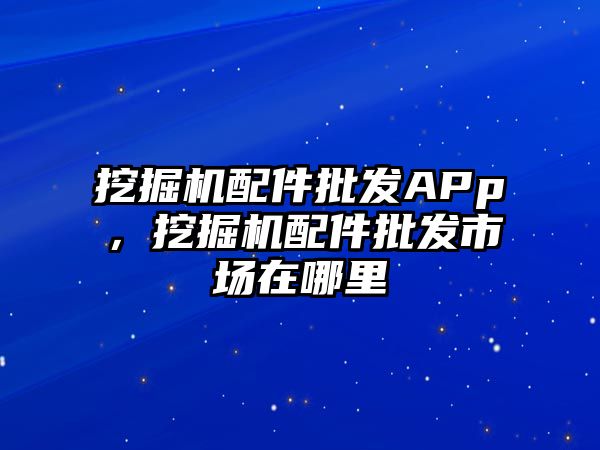 挖掘機(jī)配件批發(fā)APp，挖掘機(jī)配件批發(fā)市場(chǎng)在哪里