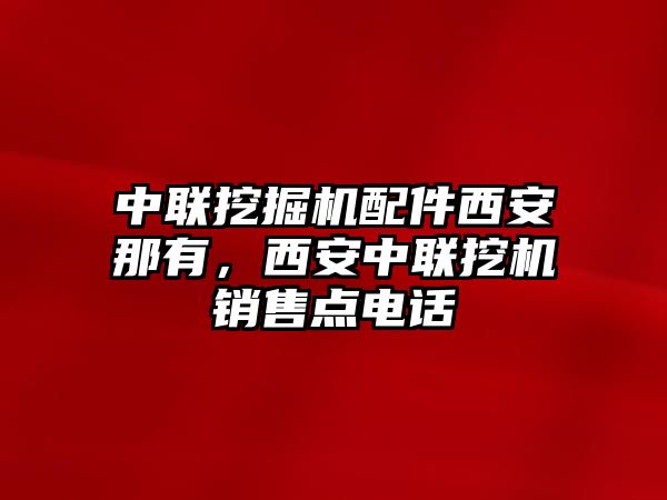 中聯挖掘機配件西安那有，西安中聯挖機銷售點電話