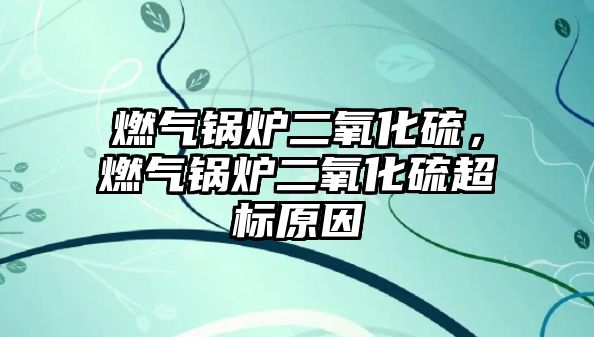 燃?xì)忮仩t二氧化硫，燃?xì)忮仩t二氧化硫超標(biāo)原因