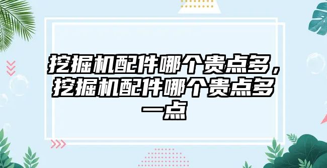 挖掘機配件哪個貴點多，挖掘機配件哪個貴點多一點