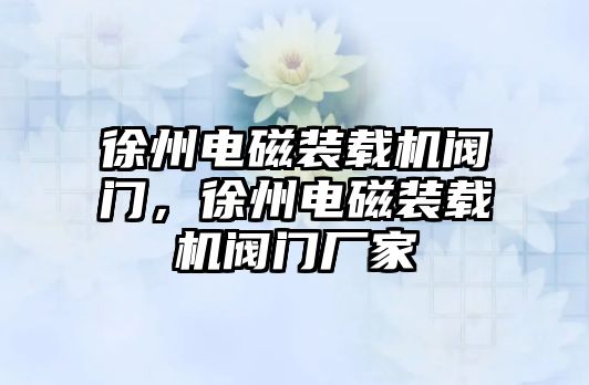 徐州電磁裝載機(jī)閥門，徐州電磁裝載機(jī)閥門廠家