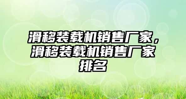 滑移裝載機銷售廠家，滑移裝載機銷售廠家排名