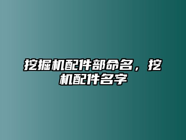 挖掘機(jī)配件部命名，挖機(jī)配件名字