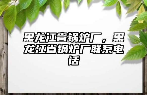 黑龍江省鍋爐廠，黑龍江省鍋爐廠聯(lián)系電話