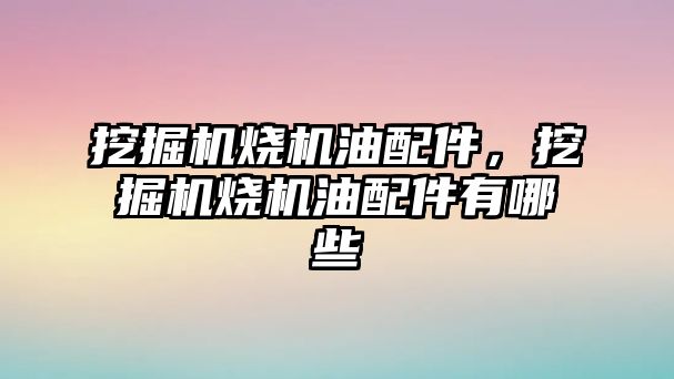 挖掘機燒機油配件，挖掘機燒機油配件有哪些