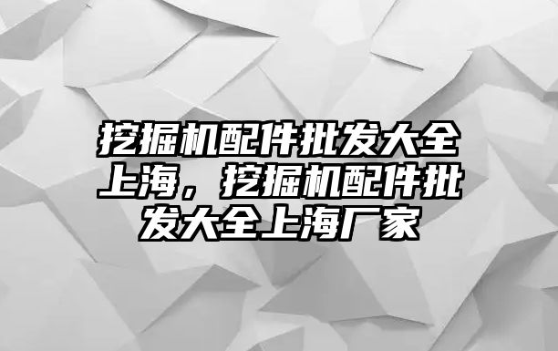 挖掘機(jī)配件批發(fā)大全上海，挖掘機(jī)配件批發(fā)大全上海廠家