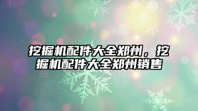 挖掘機配件大全鄭州，挖掘機配件大全鄭州銷售