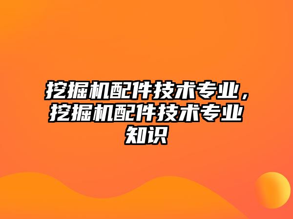 挖掘機配件技術專業(yè)，挖掘機配件技術專業(yè)知識