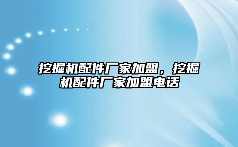 挖掘機配件廠家加盟，挖掘機配件廠家加盟電話