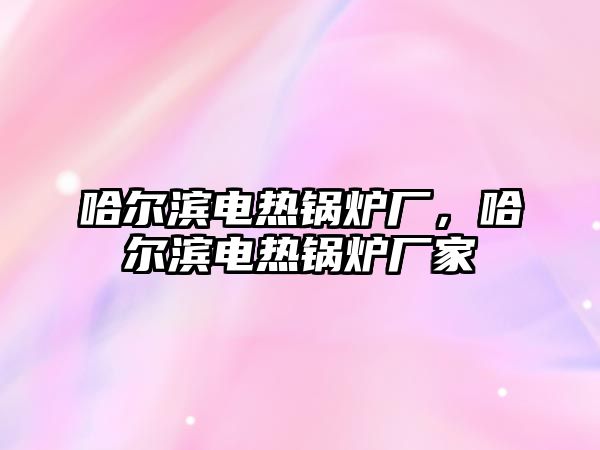 哈爾濱電熱鍋爐廠，哈爾濱電熱鍋爐廠家