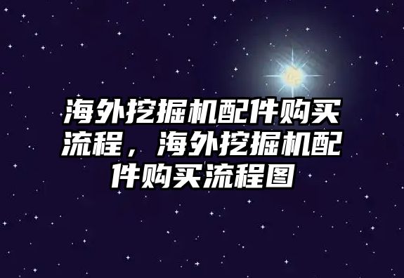 海外挖掘機(jī)配件購(gòu)買(mǎi)流程，海外挖掘機(jī)配件購(gòu)買(mǎi)流程圖