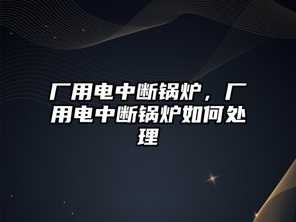 廠用電中斷鍋爐，廠用電中斷鍋爐如何處理