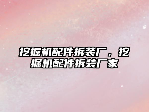 挖掘機配件拆裝廠，挖掘機配件拆裝廠家