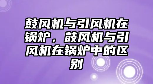 鼓風(fēng)機(jī)與引風(fēng)機(jī)在鍋爐，鼓風(fēng)機(jī)與引風(fēng)機(jī)在鍋爐中的區(qū)別