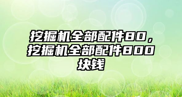 挖掘機(jī)全部配件80，挖掘機(jī)全部配件800塊錢