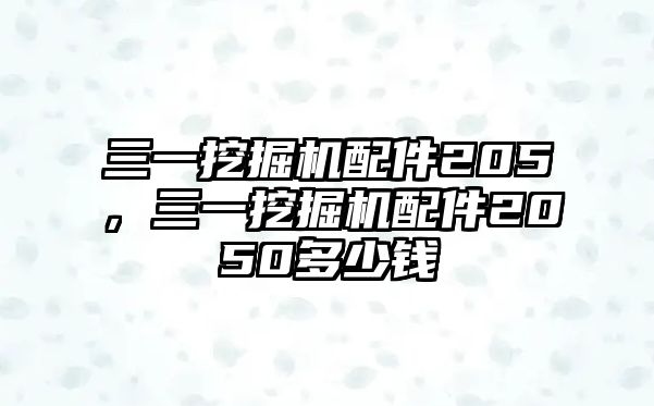 三一挖掘機(jī)配件205，三一挖掘機(jī)配件2050多少錢