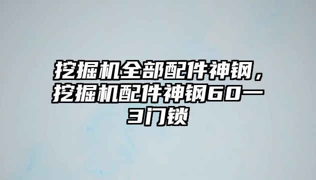 挖掘機(jī)全部配件神鋼，挖掘機(jī)配件神鋼60一3門鎖