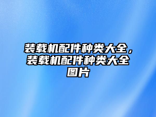 裝載機配件種類大全，裝載機配件種類大全圖片