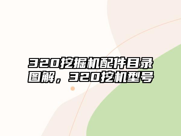 320挖掘機配件目錄圖解，320挖機型號