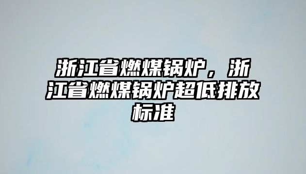 浙江省燃煤鍋爐，浙江省燃煤鍋爐超低排放標(biāo)準(zhǔn)