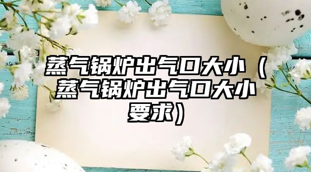 蒸氣鍋爐出氣口大?。ㄕ魵忮仩t出氣口大小要求）