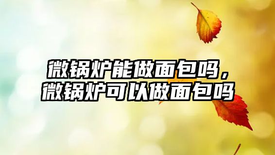 微鍋爐能做面包嗎，微鍋爐可以做面包嗎