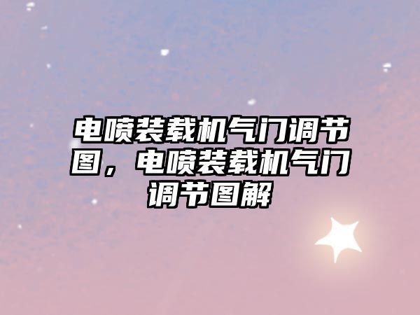 電噴裝載機氣門調節(jié)圖，電噴裝載機氣門調節(jié)圖解