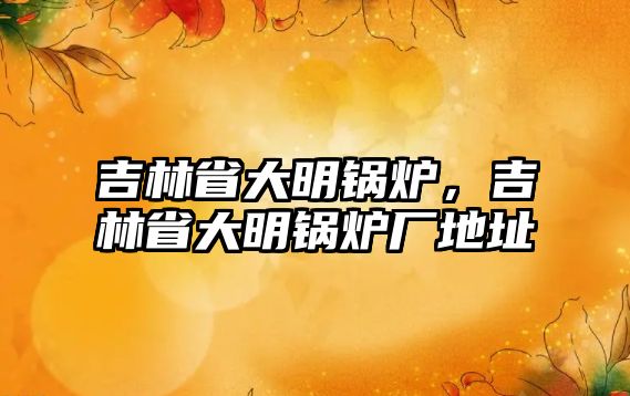 吉林省大明鍋爐，吉林省大明鍋爐廠地址