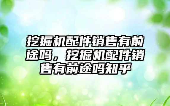 挖掘機配件銷售有前途嗎，挖掘機配件銷售有前途嗎知乎