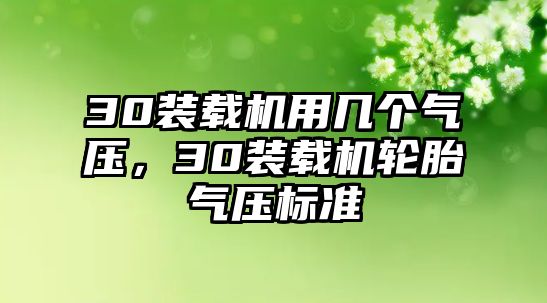 30裝載機(jī)用幾個(gè)氣壓，30裝載機(jī)輪胎氣壓標(biāo)準(zhǔn)