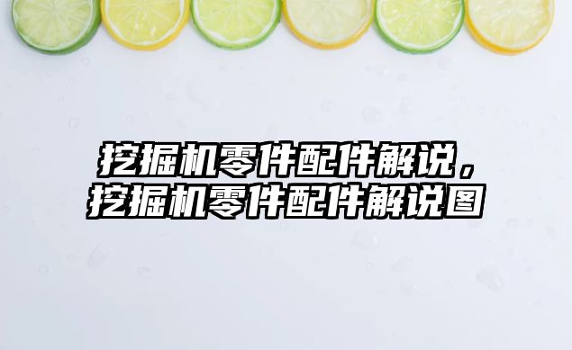 挖掘機零件配件解說，挖掘機零件配件解說圖