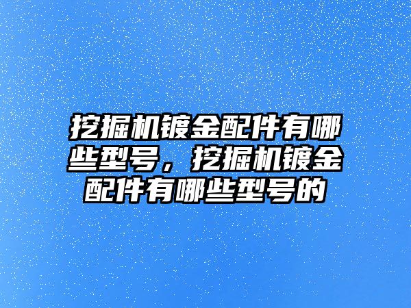 挖掘機鍍金配件有哪些型號，挖掘機鍍金配件有哪些型號的