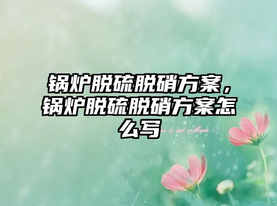 鍋爐脫硫脫硝方案，鍋爐脫硫脫硝方案怎么寫