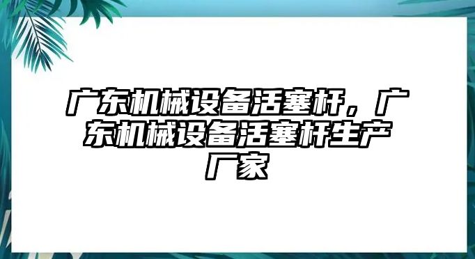 廣東機械設(shè)備活塞桿，廣東機械設(shè)備活塞桿生產(chǎn)廠家