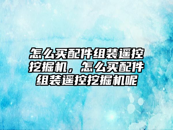 怎么買配件組裝遙控挖掘機(jī)，怎么買配件組裝遙控挖掘機(jī)呢