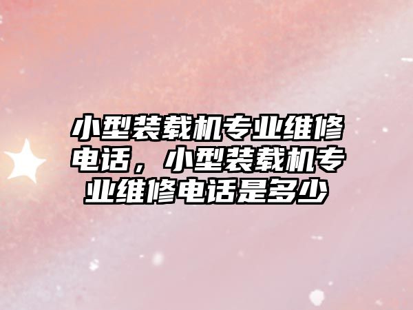 小型裝載機專業(yè)維修電話，小型裝載機專業(yè)維修電話是多少