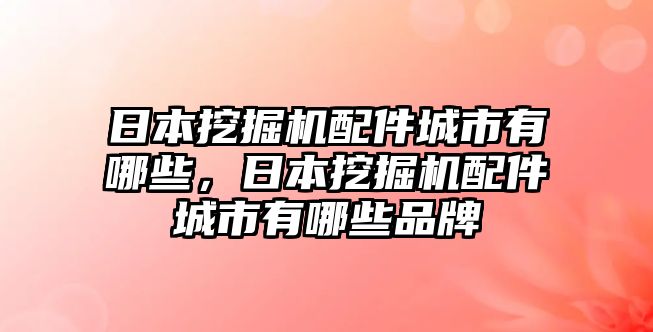 日本挖掘機配件城市有哪些，日本挖掘機配件城市有哪些品牌