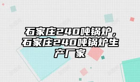 石家莊240噸鍋爐，石家莊240噸鍋爐生產(chǎn)廠家