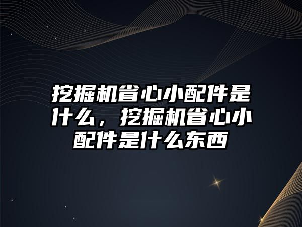 挖掘機(jī)省心小配件是什么，挖掘機(jī)省心小配件是什么東西