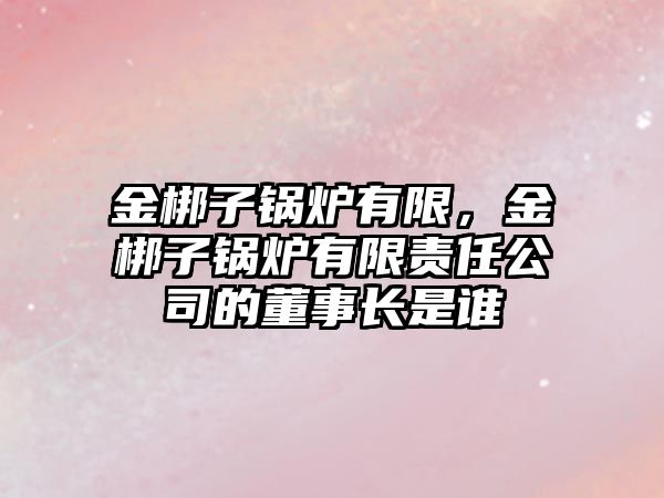 金梆子鍋爐有限，金梆子鍋爐有限責(zé)任公司的董事長是誰