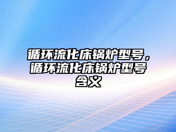 循環(huán)流化床鍋爐型號，循環(huán)流化床鍋爐型號含義