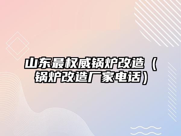 山東最權(quán)威鍋爐改造（鍋爐改造廠家電話）