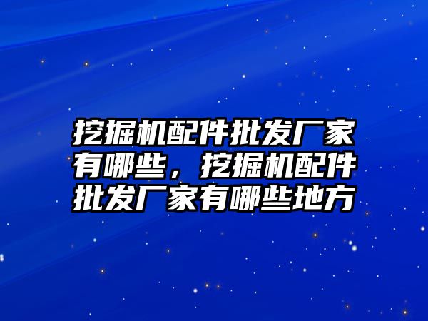 挖掘機配件批發(fā)廠家有哪些，挖掘機配件批發(fā)廠家有哪些地方