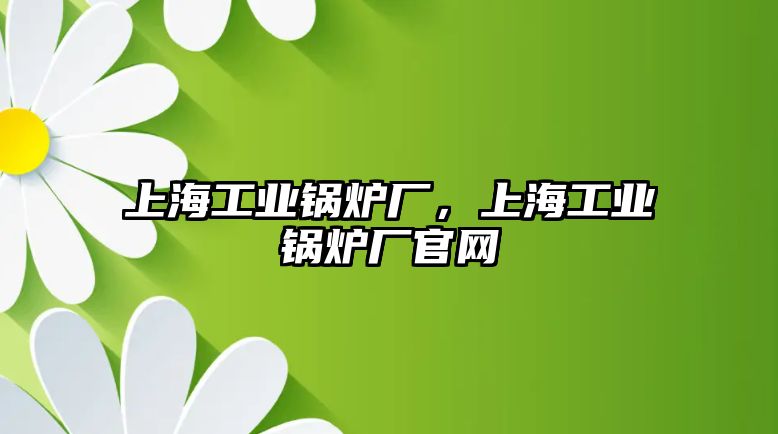 上海工業(yè)鍋爐廠，上海工業(yè)鍋爐廠官網(wǎng)