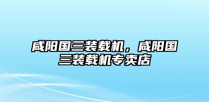 咸陽國三裝載機，咸陽國三裝載機專賣店