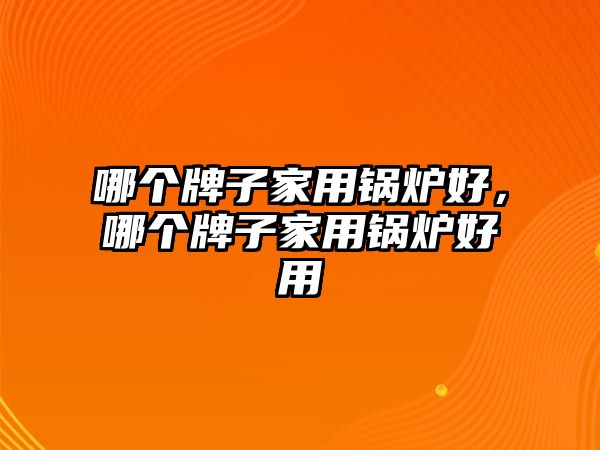 哪個牌子家用鍋爐好，哪個牌子家用鍋爐好用