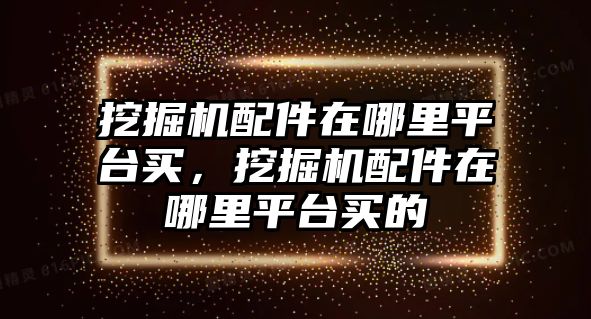 挖掘機(jī)配件在哪里平臺(tái)買，挖掘機(jī)配件在哪里平臺(tái)買的