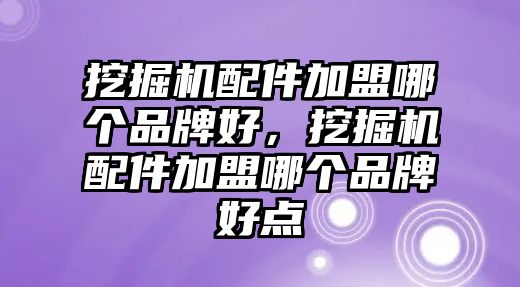 挖掘機配件加盟哪個品牌好，挖掘機配件加盟哪個品牌好點