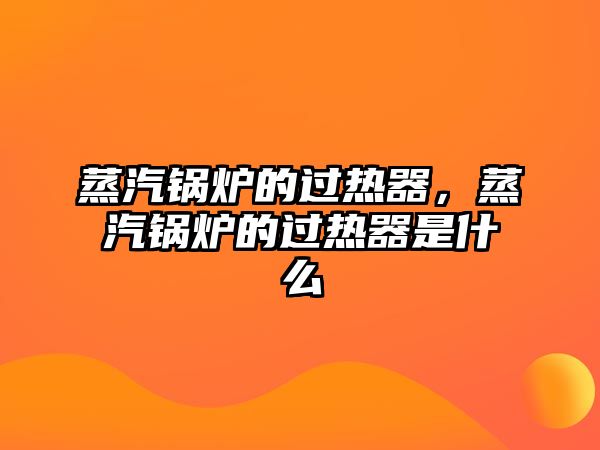 蒸汽鍋爐的過熱器，蒸汽鍋爐的過熱器是什么